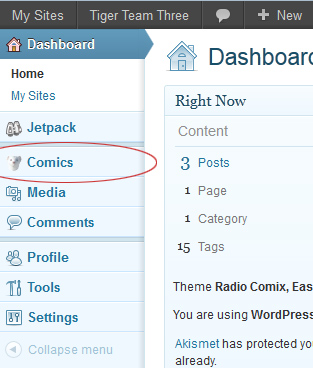 Dashboard-Comics-button